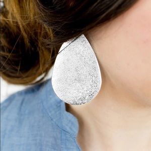 New metallic teardrop earrings boho